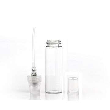 Elfenstal- 20pcs Empty 10ml Clear Fine Mist Atomizer Glass Bottle Spray Refillable Perfume Empty Bottle Glass Clean Cloth for Travel Party Portable Makeup Tool + Free 3ml Pipette