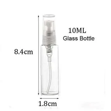 Elfenstal Refillable 10ml Atomizer Glass Bottles for Travel