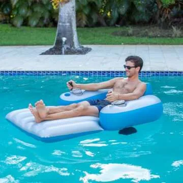 Poolcandy Splash Runner Motorized Pool Lounger (Splash Runner 9V Motorized Deluxe Pool Lounger)