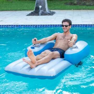 Poolcandy Splash Runner Motorized Pool Lounger (Splash Runner 9V Motorized Deluxe Pool Lounger)