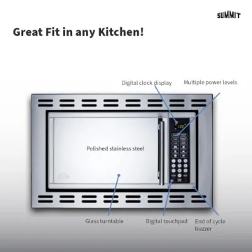Summit 24” Stainless Steel Over-The-Range Microwave Compact Design