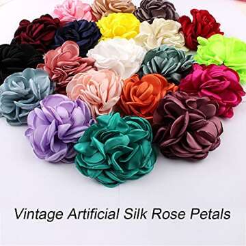 Huralona Satin Ribbon Flowers - Perfect for Crafts & Weddings