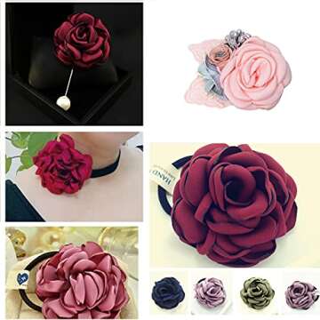 Huralona Satin Ribbon Flowers - Perfect for Crafts & Weddings