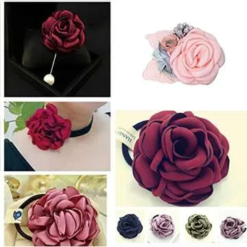 Huralona Satin Ribbon Flowers - Perfect for Crafts & Weddings