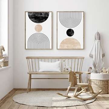 Stylish 16x24 Mid Century Modern Wall Art Prints Set