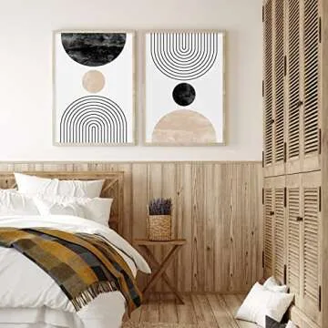 Stylish 16x24 Mid Century Modern Wall Art Prints Set