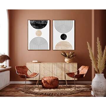 Stylish 16x24 Mid Century Modern Wall Art Prints Set