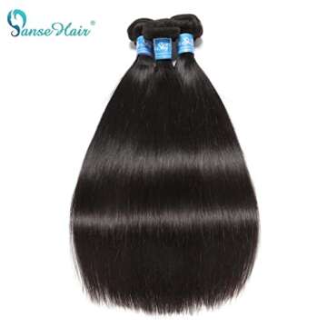 10A Peruvian Straight Hair 3 Bundles Virgin Human Hair Weave 100% Unprocessed 100g Per Bundle Double...
