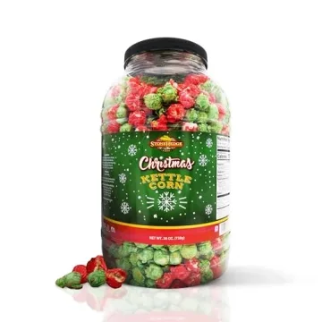 Festive Gourmet Kettle Corn Popcorn - Sweet & Salty Holiday Snack 26 oz