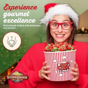Gourmet Christmas Kettle Corn Popcorn Sweet Salty Holiday Snack