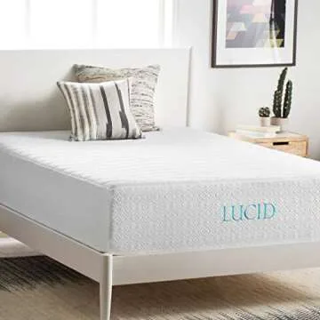 LUCID 14 Inch Memory Foam Mattress for Comfort and Support