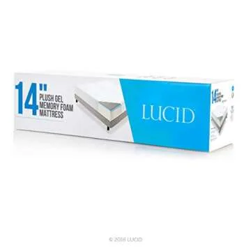 LUCID 14 Inch Memory Foam Mattress for Comfort and Support