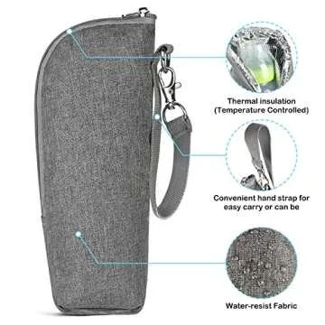 Accmor Baby Bottle Cooler Tote Bags, Insulated Breastmilk Cooler Bag, Nursing Bottle Warmer Bag for Nursing Mom Daycare Travel