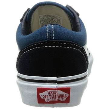 Vans Kids Old Skool V Skate Shoe Navy/True White 1 M US Little Kid