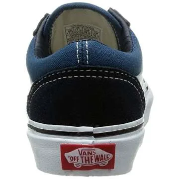 Vans Kids Old Skool V Skate Shoe Navy/True White 1 M US Little Kid