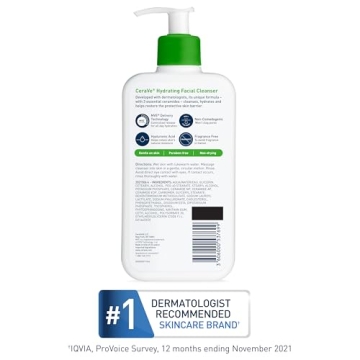 CeraVe Hydrating Facial Cleanser for Sensitive Skin