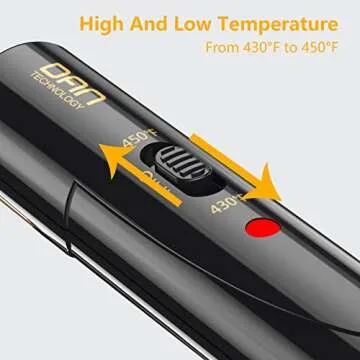 DAN Technology hot Comb Electric for Wigs,450℉Small hot Comb for Edges,Low and high Temperatures, Hair straightening Comb for Black Hair,Portable & Dual Voltage for Travel & Home…