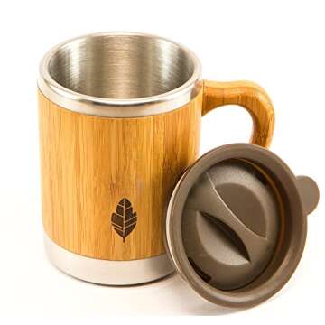 Eco-Friendly MyHomeIdeas Stainless Steel Bamboo Mug