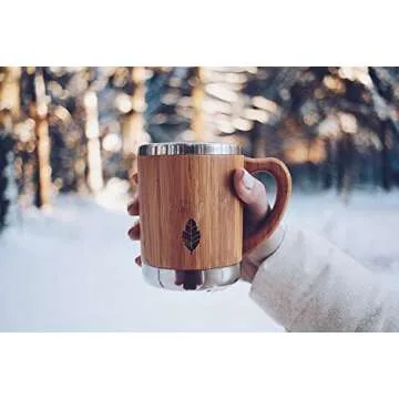 Eco-Friendly MyHomeIdeas Stainless Steel Bamboo Mug