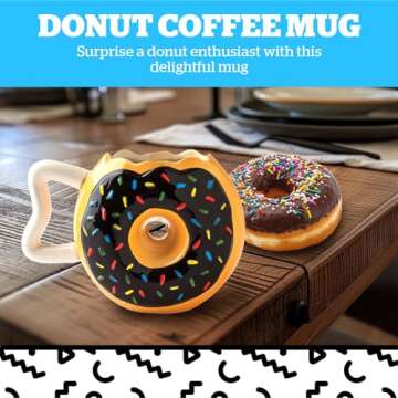 BigMouth Inc Sprinkle Donut Coffee Mug, Fun Novelty Doughnut Shaped Cup, Fun Gift for Dessert Lovers...