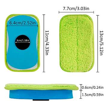 2 Packs Chalkboard Eraser - Washable Reusable Microfiber Eraser Cleaning Chalk/Markers/Duster Tool i...