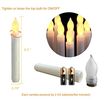 Battery Operated Taper Candles Set with Remote - Amagic