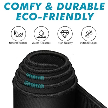 TONOS Black Mouse Pad for Gaming and Everyday Use