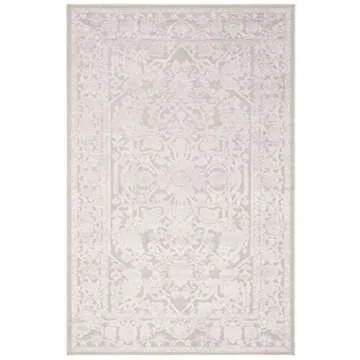SAFAVIEH Reflection Collection Area Rug - 9' x 12', Creme & Ivory, Boho Tribal Distressed Design, Non-Shedding & Easy Care, Ideal for High Traffic Areas in Living Room, Bedroom (RFT665D)