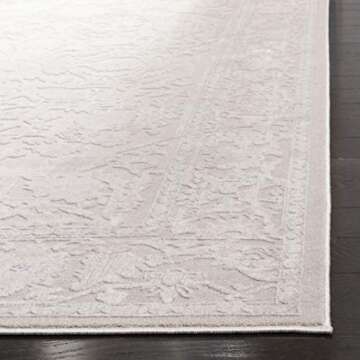 SAFAVIEH Reflection Collection Area Rug - 9' x 12', Creme & Ivory, Boho Tribal Distressed Design, Non-Shedding & Easy Care, Ideal for High Traffic Areas in Living Room, Bedroom (RFT665D)