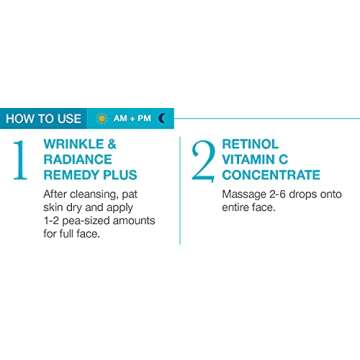 MD Complete Wrinkle Retinol Duo| Professional Dermatologist Skincare Includes Wrinkle & Radiance Remedy PLUS 1.0 fl oz and Retinol Vitamin C Concentrate with Retinol and Vitamin C 0.5 fl oz Set of Two