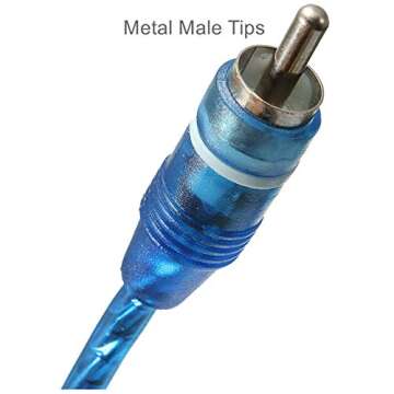 OUHL RCA Y Adapter 1 Male to 2 Female for Audio