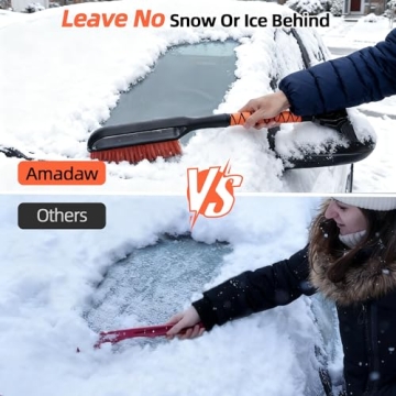 Durable AMADAW 2-in-1 Snow Brush and Ice Scraper
