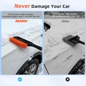 Durable AMADAW 2-in-1 Snow Brush and Ice Scraper