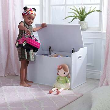 KidKraft Austin Wooden Toy Box Stylish and Safe for Kids