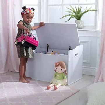 KidKraft Austin Wooden Toy Box Stylish and Safe for Kids