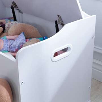 KidKraft Austin Wooden Toy Box Stylish and Safe for Kids