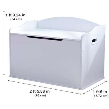 KidKraft Austin Wooden Toy Box Stylish and Safe for Kids