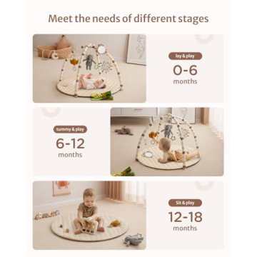 Blissful Diary Baby Play Gym Mat for Sensory Learning