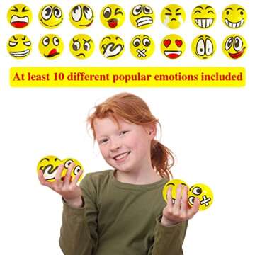 30 Pcs Face Stress Balls,2.5" Funny Face Squeeze Balls,Stress Relief Balls for Gifts,Kids,Party Favors,Present Fillers,Coworkers