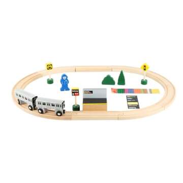 Daron NYC MTA 20Piece Wooden Subway Set