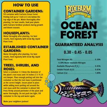 FoxFarm Ocean Forest Potting Soil, 1.5cu ft (Pack of 2) - Light, Aerated Texture, Designed for All Container Plants - pH Adjusted for Optimal Nutrient Uptake, Effectively Retains Moisture