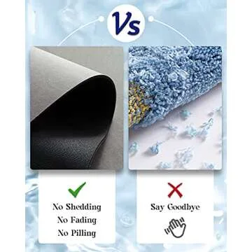 MontVoo -Bath Mat Rug-Rubber Backing Non Slip Quick Dry Absorbent Thin Bathroom Rugs Fit Under Door-Faux Suede Surface Bathroom Floor Mats-Shower Rug for in Front of Bathtub Shower Gray 16"x24"