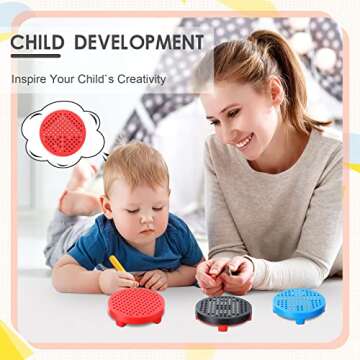 Epakh 3 Pack Magnetic Drawing Board for Kids Magnet Toys for Toddlers Airplane Travel Road Trip Car Trip Essentials for Kids Gift Drawing Stylus Erasable Reusable Magnetic Dot Board