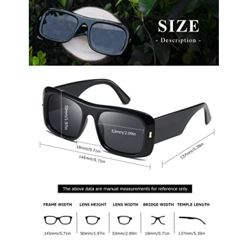 Kimorn Retro Sunglasses UV400 Protection Vintage Y2K Style