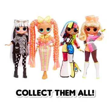 LOL Surprise OMG Lights Groovy Babe Fashion Doll with 15 Surprises Accessories Set | Includes Fashion Doll and Magic Black Light Surprises| Great Gift for Girls | Collectible
