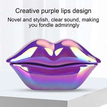 Lips Landline Telephone, Lips Telephone Electroplate Desktop Landline Phone, Cute Lip Shape Telephone for Home Office