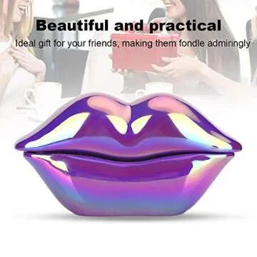 Lips Landline Telephone, Lips Telephone Electroplate Desktop Landline Phone, Cute Lip Shape Telephone for Home Office