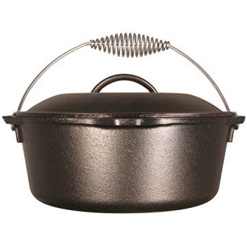 Lodge 9 Quart Pre-Seasoned Cast Iron Dutch Oven - Versatile Cooking Tool