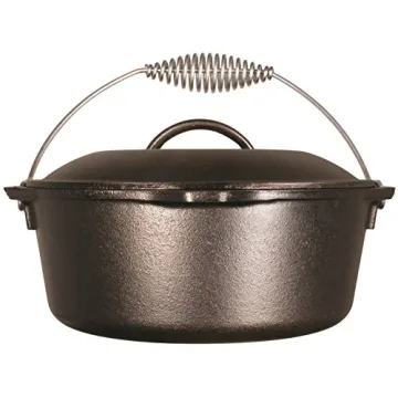 Lodge 9 Quart Pre-Seasoned Cast Iron Dutch Oven - Versatile Cooking Tool