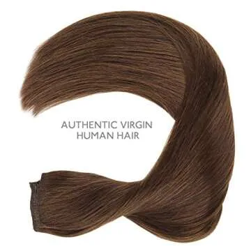 WENNALIFE Wire Hair Extensions (Increase 50% Lifespan) Real Human Hair 20 inch 110g Chocolate Brown Remy Wire Hair Extensions Invisible Transparent Fish Line Straight Real Hair Extensions